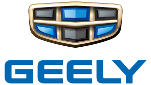 لوگوی Geely سه بعدی آبی و مشکی